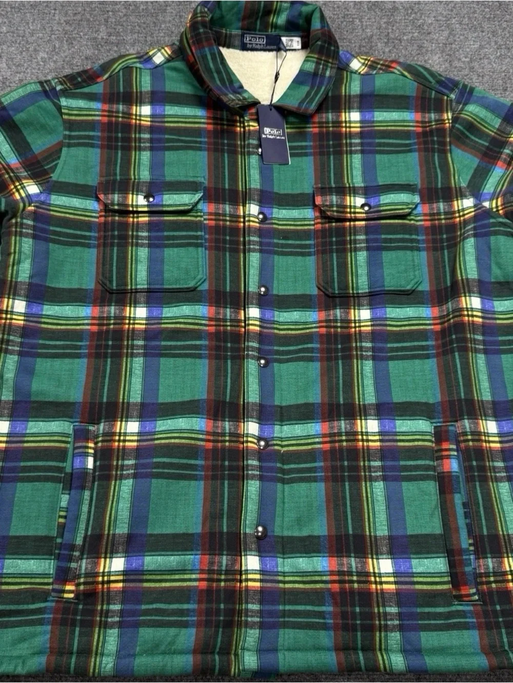 Polo Ralph Lauren Plaid Fleece Shacket Jacket 3XLT NWT